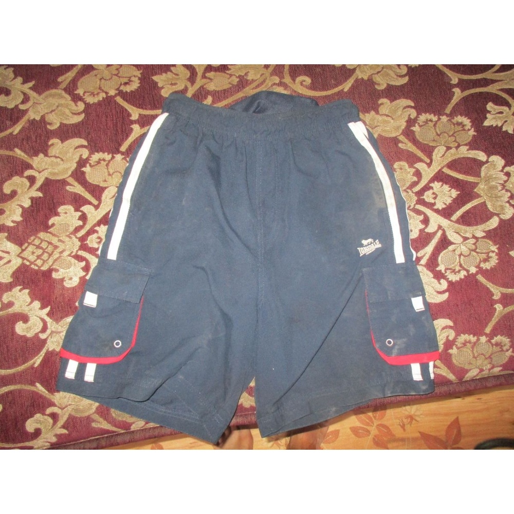 shorts men's Blue side stripe, cargo pockets